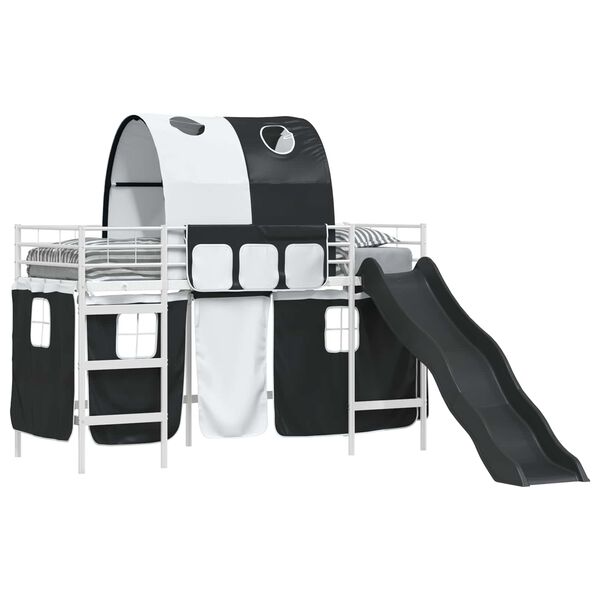 vidaXL Бял и черен 99,5 x 190 см