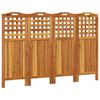 vidaXL Параван за стая, 4 панела, 162x2x115 cм, акациево дърво масив
