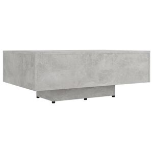 vidaXL Маса за кафе, бетонно сива, 85x55x31 см, инженерно дърво