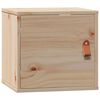 vidaXL Стенен шкаф 31,5x30x30 см, масивна дървесина, бор