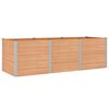 vidaXL Градинска повдигната леха Кафяво 300 x 100 x 91 cm алу.