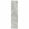 vidaXL Етажерка за обувки, бетонно сива, 60x25x100 см, инженерно дърво