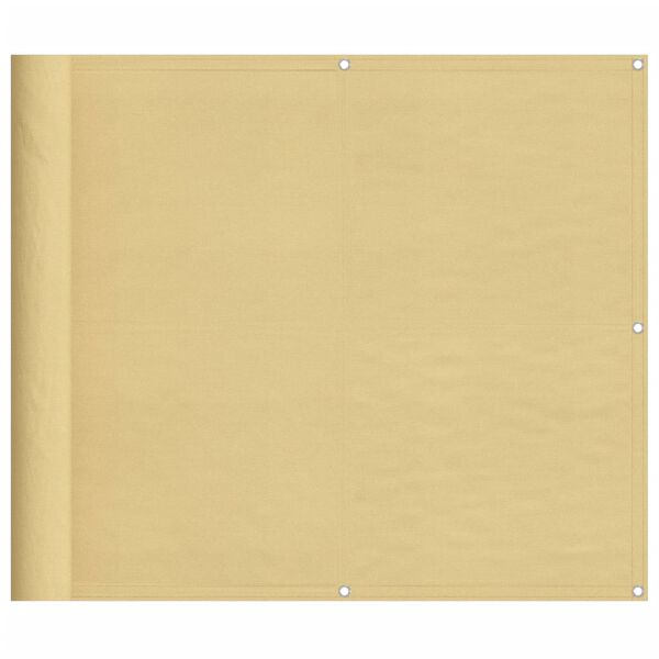 vidaXL Балконски параван пясъчен 90x700 см 100% полиестер оксфорд