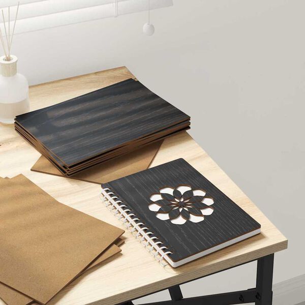 vidaXL Декор панели 12 pcs Черен дъб 15 x 21 x 0.3 см Инженерно дърво