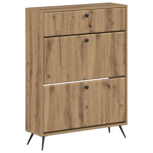 vidaXL Шкаф за обувки BREDA 78 x 24 x 103 см Инженерна дървесина