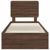 vidaXL Рамка за легло с таблото Кафяв дъб 75 x 190 cm Инженерно дърво