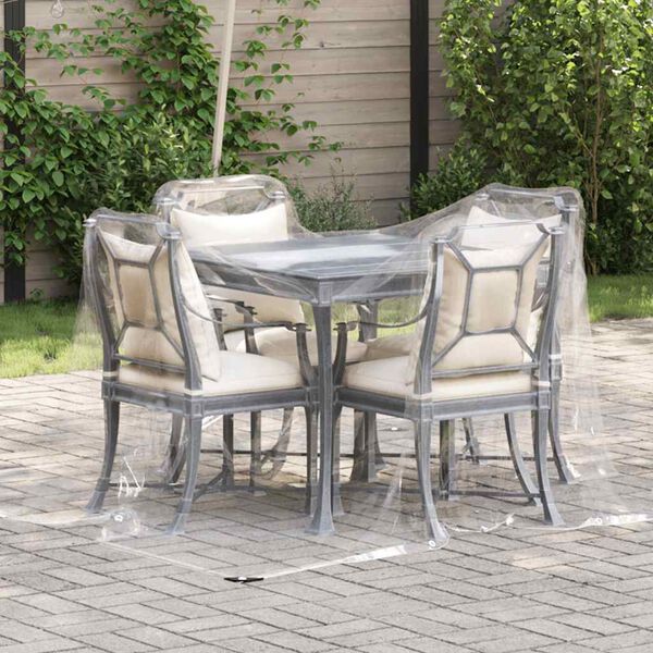 vidaXL Прозрачен брезент с капси 2x3 m PVC