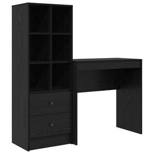vidaXL Бюро Черния дъб 125,5 x 40 x 127 см 2 бр.