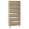 vidaXL CD шкаф HAMAR, меденокафяв, 45x18x100 см, бор масив