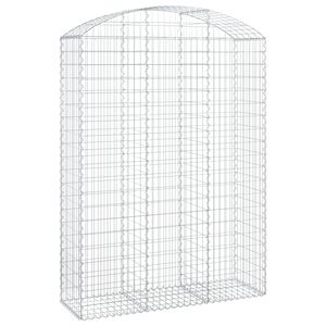 vidaXL Дъговидна габионна кошница 150x50x200/220 см поцинковано желязо