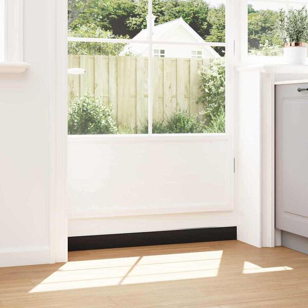 vidaXL Запечатващи четки за врата с винтово закрепване 12 pcs Сребрист