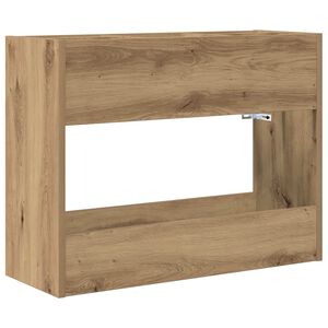 vidaXL Стойка за чадър Дъб 65 x 24 x 50 см Инженерна дървесина