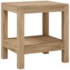 vidaXL Помощна маса за баня 45x35x45 см тиково дърво масив