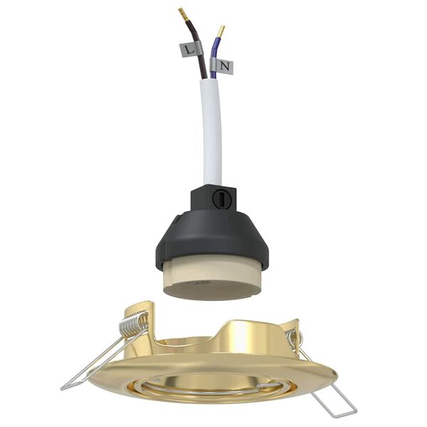 vidaXL Прожектор 12 pcs Златист 9 x 9 x 2.5 см Метал