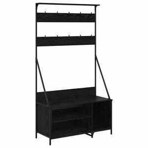 vidaXL Държач за дрехи Черния дъб 100 x 41 x 184 см