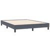 vidaXL Box Spring легло без матрак Тъмно сиво 140x210 cm Кадифе
