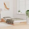 vidaXL Рамка за легло Кафяво 80 x 220 cm Солидно борово дърво
