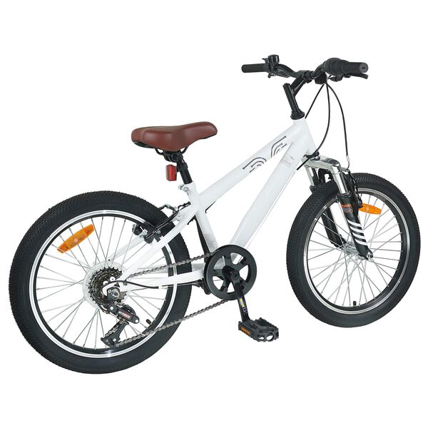vidaXL Kids Mountain Bike 20 инча 6-Speed за 5-8 години Бяло