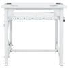 vidaXL Поставка за пералня с издърпващ се рафт, бяла