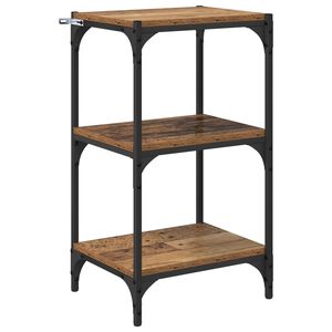 vidaXL Шкаф за книги Старо дърво 40 x 33 x 70,5 см