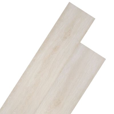 vidaXL Несамозалепващи PVC подови дъски 4,46м² 3 мм дъб класически бял