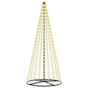 vidaXL LED Коледна Елха 235 см 500 LED светодиода Топло бяло Желязо