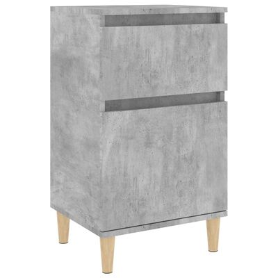 vidaXL Нощно шкафче, бетонно сиво, 40x35x70 см