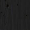 vidaXL Рамка за легло, черна, борово дърво масив, 90х200 см