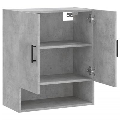 vidaXL Стенен шкаф, бетонно сив, 60x31x70 см, инженерно дърво