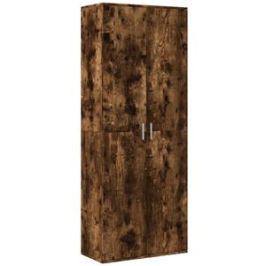 vidaXL Висок шкаф, опушен дъб, 70x35x180 см, инженерно дърво