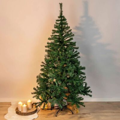 HI Коледна елха с метална стойка, зелена, 180 см