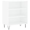 vidaXL Бюфет бял гланц 57x35x70 см инженерно дърво
