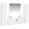 vidaXL Комплект мебели за баня 6 бр. Бяло 100 x 14,5 x 70 см