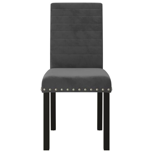 vidaXL Трапезни столове, 6 бр, тъмносиви, кадифе
