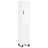 vidaXL Висок шкаф, бял, 34,5x34x180 см, инженерно дърво