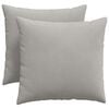 vidaXL Диван възглавници 2 pcs Светлосиво 50 x 50 cm текстил