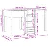 vidaXL Двуетажно легло за деца с матрак Старо дърво 100 x 200 cm