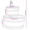 vidaXL Воден фонтан с помпа 44,5x44,5x58 см масивна ела