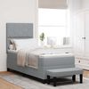 vidaXL Легло с пружинирана основа Светлосиво 80 x 200 cm текстил