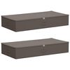 vidaXL Кутия за съхранение 2 pcs Сиво 90 x 48 x 15 см Нетъкан текстил