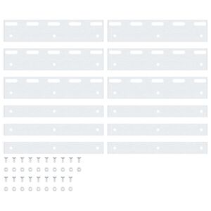 vidaXL Планки скрепителни, 6 бр, сребристи, 20 см, неръждаема стомана