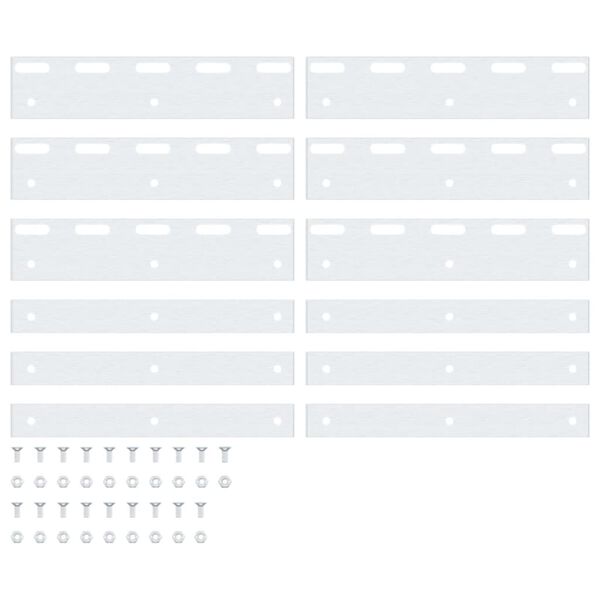 vidaXL Планки скрепителни, 6 бр, сребристи, 20 см, неръждаема стомана