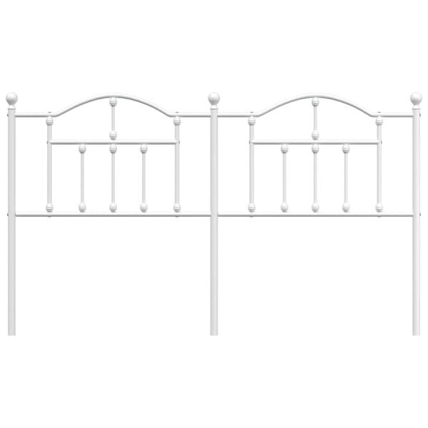 vidaXL Метална резервна табла за легло, бяла, 160 см