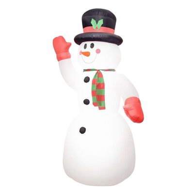 vidaXL Коледен надуваем снежен човек Santa LED IP44 300 см