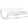vidaXL Кушетка, таупе, 90x200 см, плат