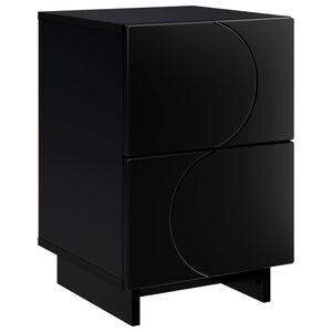 vidaXL Нощен шкаф Черно 33,5 x 34,5 x 50 см Инженерна дървесина