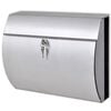 vidaXL Пощенска кутия от неръждаема стомана 37,5 x 13 x 31 см