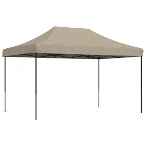 vidaXL Сгъваема парти шатра, pop-up, таупе, 440x292x315 см
