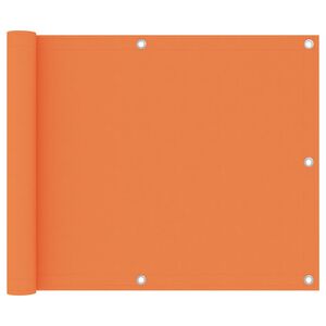 vidaXL Балконски параван, оранжев, 75x500 см, оксфорд плат