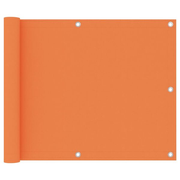 vidaXL Балконски параван, оранжев, 75x500 см, оксфорд плат